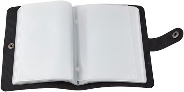 ✝️🙏Catholic Faux Leather Holy Card Holder – Pocket Prayer Card Organizer with Snap Closure