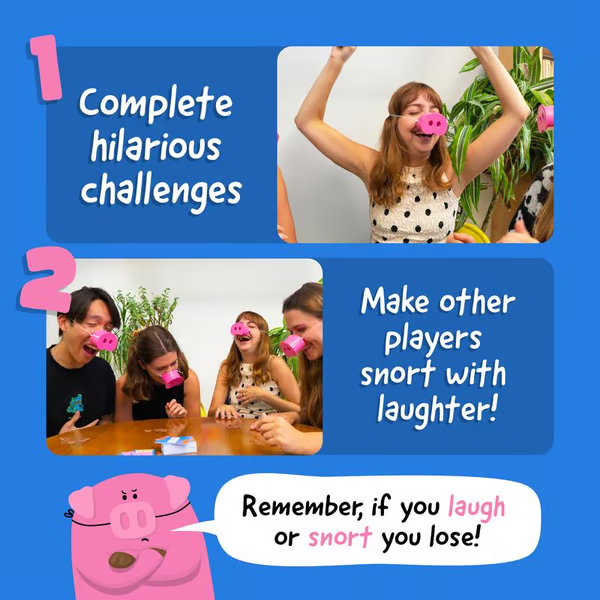 🎄Early Christmas Sale 49% OFF😂Snort Funny – The Oinkcredible You Laugh You Lose Party Game🐽