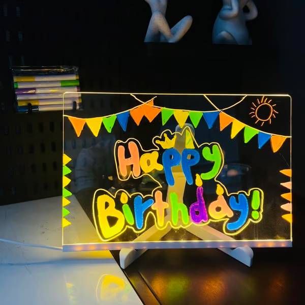 🌈🖌 Spark Creativity Instantly - 49% OFF - 🎁 Acrylic LED Message Board - For Vibrant, Endless Expression!
