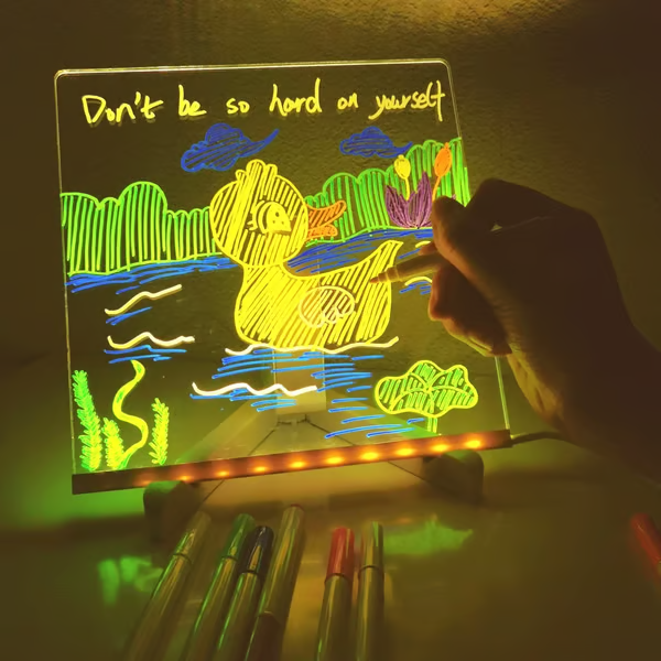 🌈🖌 Spark Creativity Instantly - 49% OFF - 🎁 Acrylic LED Message Board - For Vibrant, Endless Expression!