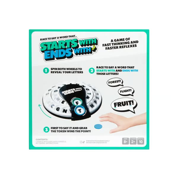 🎲Spin & Shout Word Game – Fast-Paced Family Game with Letter Wheels, Spinner Device & 20 Tokens