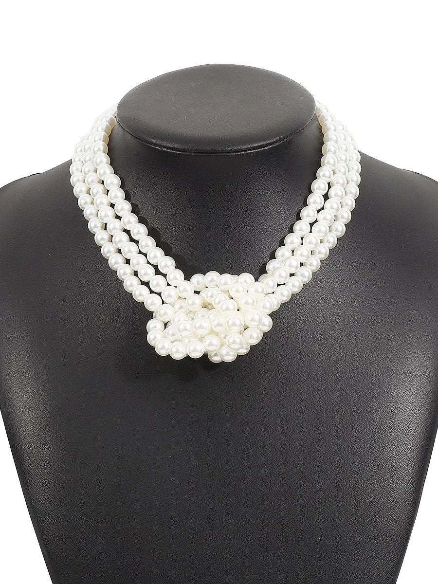 Knotted Pearl Necklace