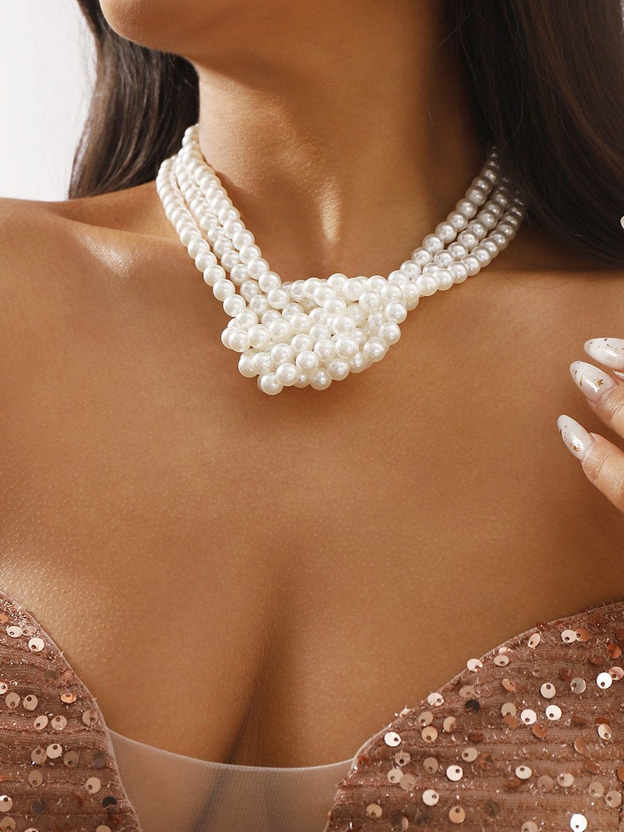 Knotted Pearl Necklace