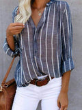 Simple Fashion Print Striped Street Master Shirt