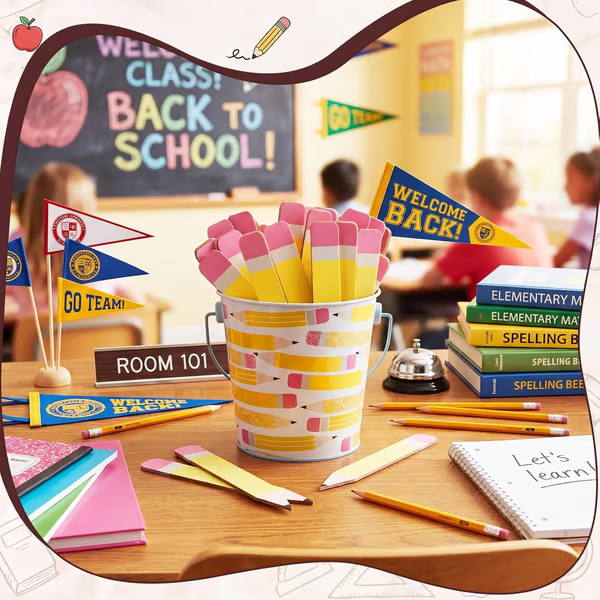 👩‍🏫121/101 Pcs Back to School Teacher Gift Flip Name Sticks Set with Storage Cup,Student Name Sticks with Metal Buckets & Stickers – Classroom Management & Student Grouping Tool for Teachers