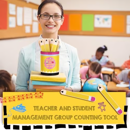 👩‍🏫121/101 Pcs Back to School Teacher Gift Flip Name Sticks Set with Storage Cup,Student Name Sticks with Metal Buckets & Stickers – Classroom Management & Student Grouping Tool for Teachers