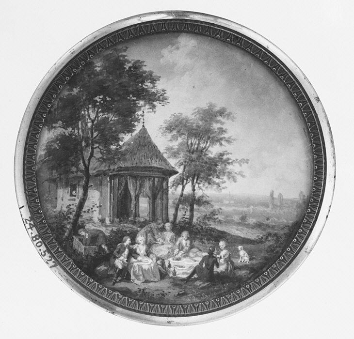 A Picnic by Edmé Charles de Lioux de Savignac - Classic Art canvas print