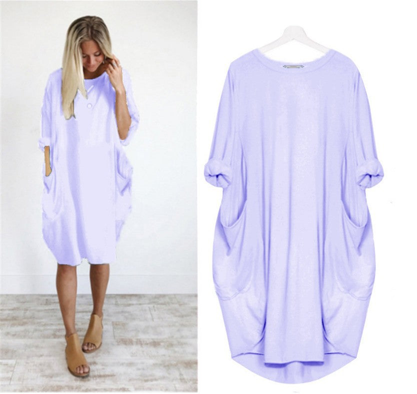 Women's Casual Solid O-Outline Dress
