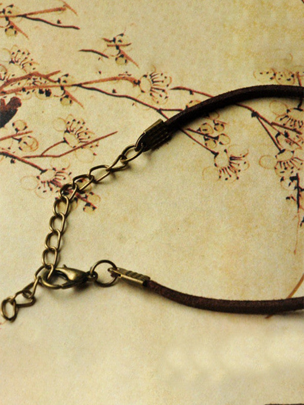 Women's ceramic bead bracelet braided bracelet