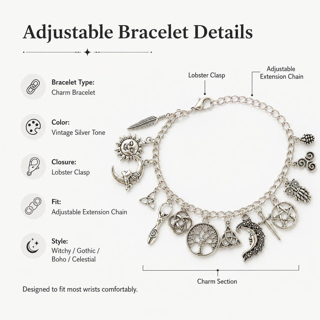 🔥Limited Time 50% Off✨Vintage Witchy Charm Bracelet
