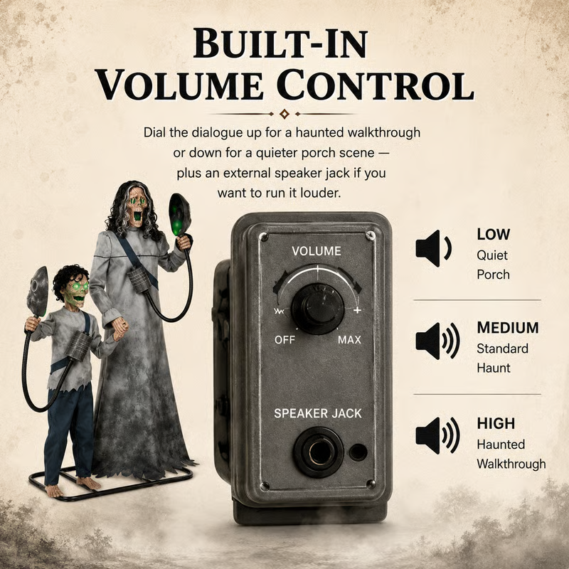 💀 Doomsday Duo Animatronic — The Power Plant Horror Story Your Neighbors Won't Forget 😱 Ideal for Yard & Porch Haunts
