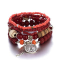 4-piece set of beaded crystal bracelet bohemian style female fashion bracelet jewelry