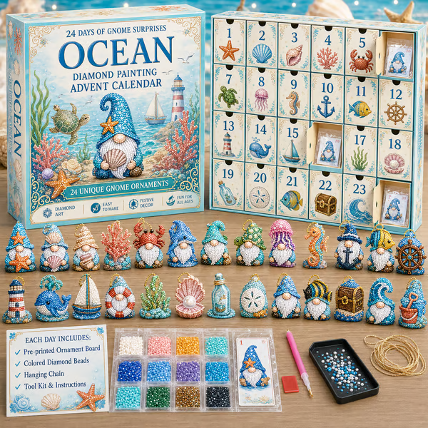 🔥LAST DAY 60% OFF - 🎃✨ 31 Days of Gnome Surprises Halloween Diamond Painting Advent Calendar