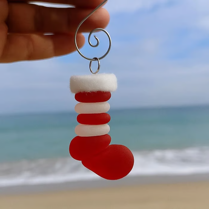 ✨LAST DAY ALERT 49% OFF🔥🌊Coastal Christmas Sea Glass Ornaments✨Crafted by Hand & Shaped by Nature