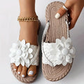 Women's Colorful Floral Decor Thong Sandals