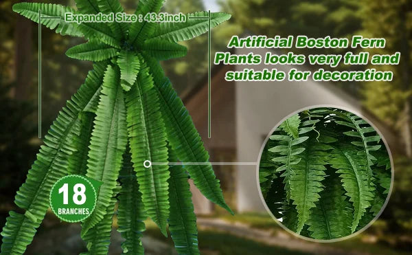 💥This Week's Special Price $19.98🌱UV Resistant Lifelike Artificial Boston Fern