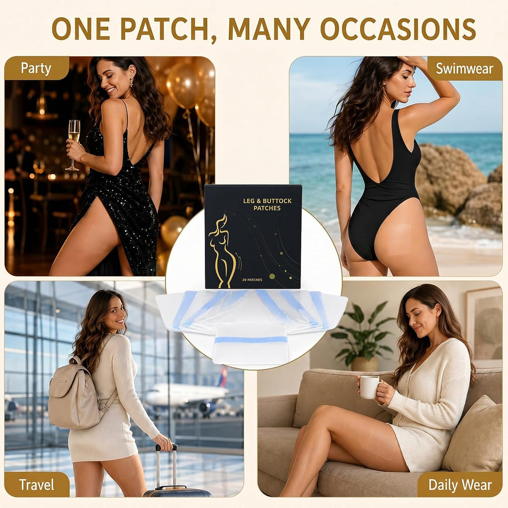 2026 New Lift Patches for Butt & Legs Abdomen Arms Invisible Legs Lift Tape Sweatproof Skin Lifting Patches for Firming & Smoothing Saggy Skin Waterproof Body for Women 20 Pcs