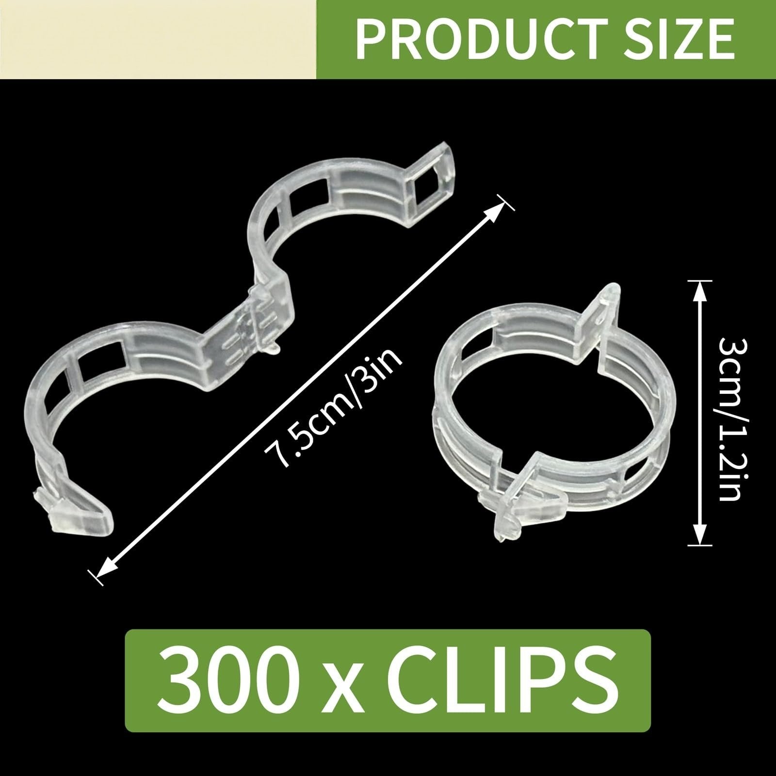 300Pcs Heavy-Duty Tomato Trellis Clips