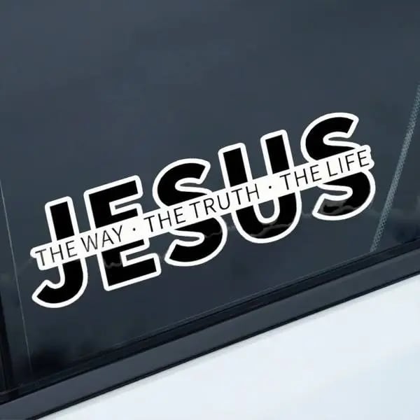 🔥Last Day 49% OFF - ✝️Bumper Stickers Jesus The Way The Truth The Life Christian Vinyl Decal