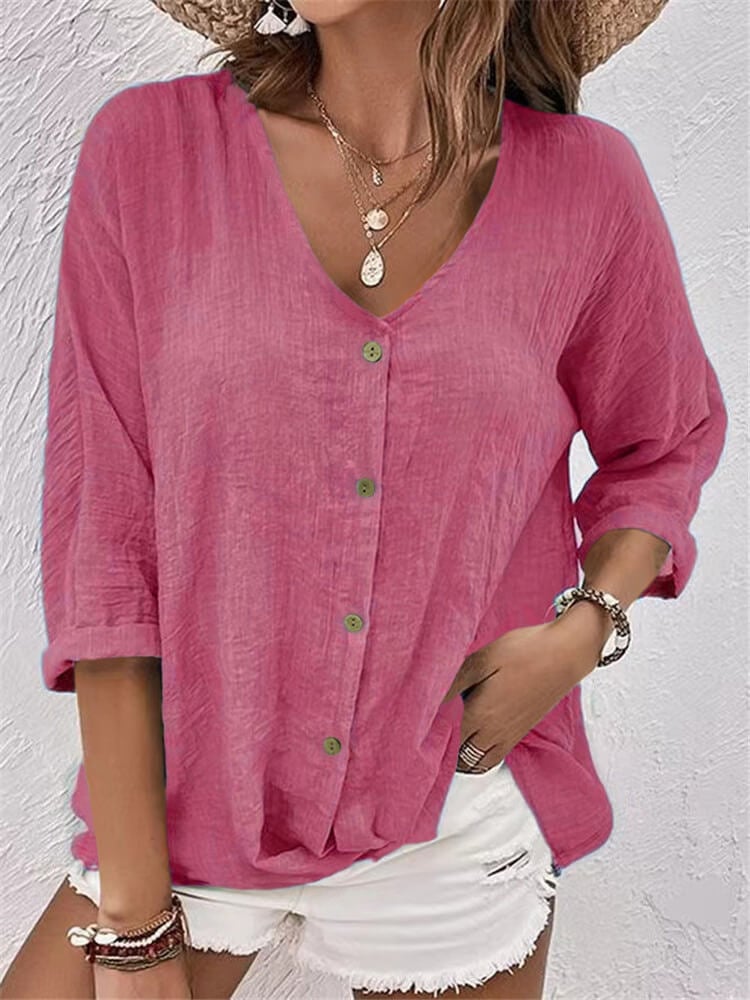 Loose V-neck Pullover Women's Shirt-Buy 2 Free Shipping
