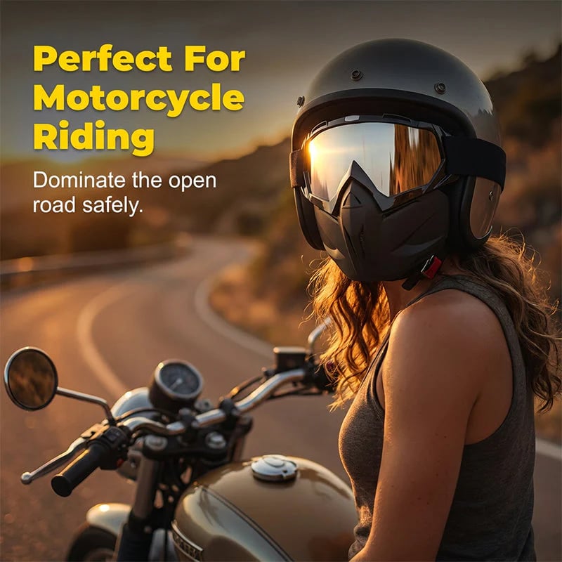 🔥LIMITED-TIME 46% OFF - Detachable Full Face Goggle Mask