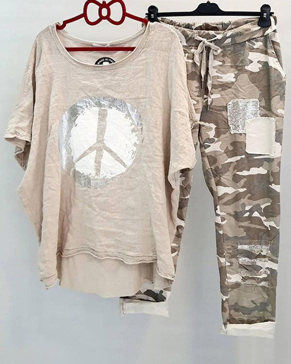 Fashion Camouflage Two-piece Suit