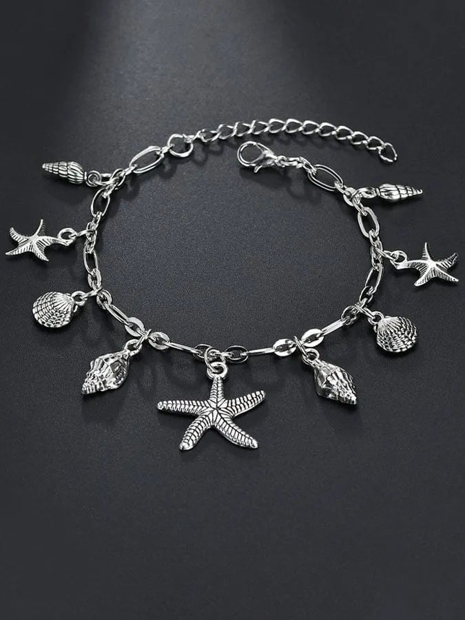 🔥Buy 3 Get 10% Off🔥Vintage Classic Starfish Conch Shell Anklet