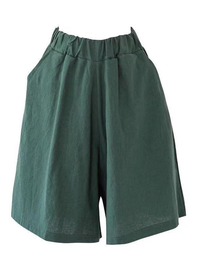 Women's Solid Color Simple Loose Casual Shorts