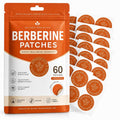Berberine Transdermal Patches 60 Pack - Vegan Appetite Support Stickers with Botanical Blend (Pomegranate, Cinnamon, L-Glutamine) - Multiple Body Parts for Men & Women