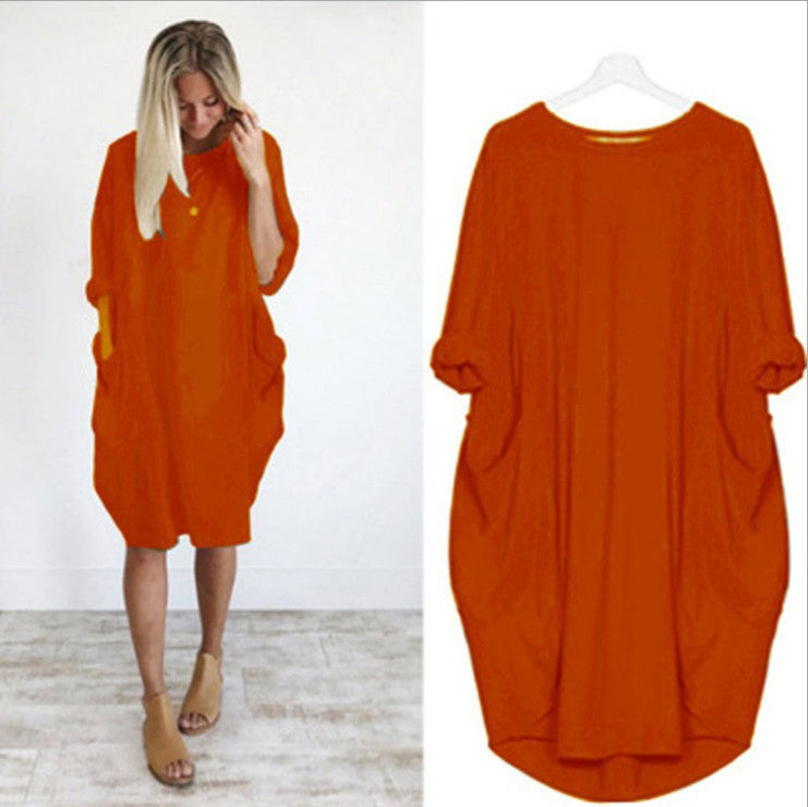 Women's Casual Solid O-Outline Dress