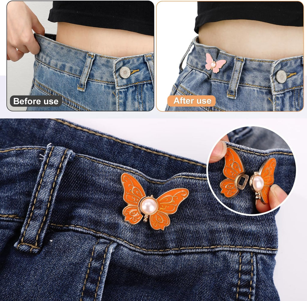 🔥8Pcs Butterfly Pants Waist Tightener