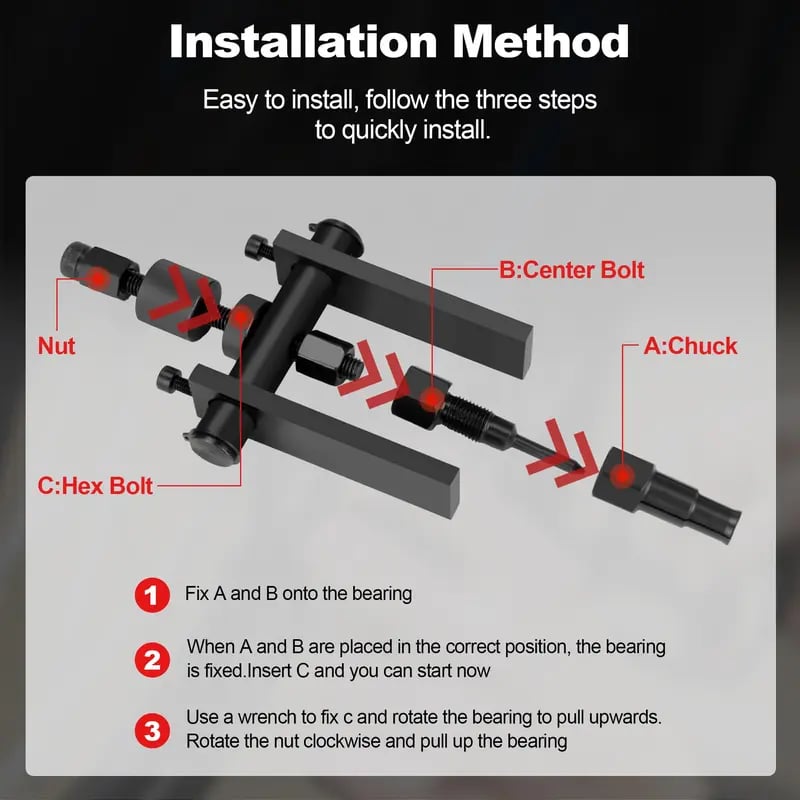 ⚒️ 10Pcs Heavy Duty Blind Hole Bearing Puller Tool Set