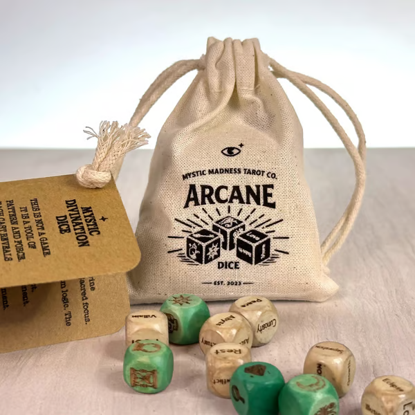 🔮 Arcane Divination Dice Set – Handcrafted Oracle Dice for Tarot, Ritual & Intuitive Guidance