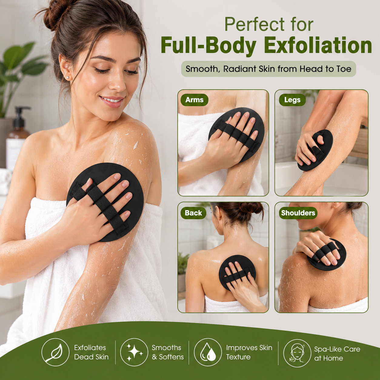🧤 Exfoliating Gloves – Instantly Remove Dead Skin