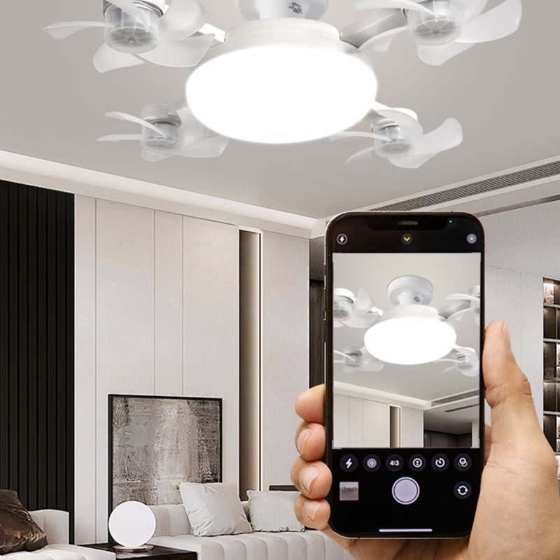 2‑in‑1 Silent LED Fan with Remote Control