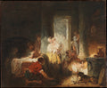 Roman Interior by Jean Honoré Fragonard - Oil Painting canvas print