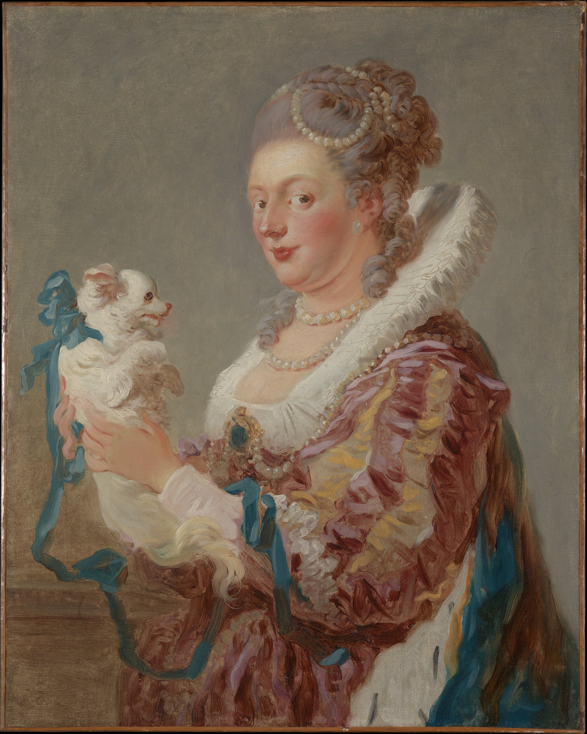 Marie Emilie Coignet de Courson 17161806 with a Dog by Jean Honoré Fragonard - Oil Painting canvas print