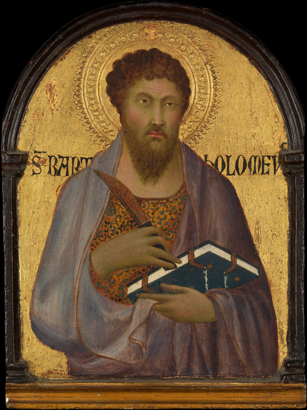 Saint Bartholomew by Simone Martini - Tempera canvas print