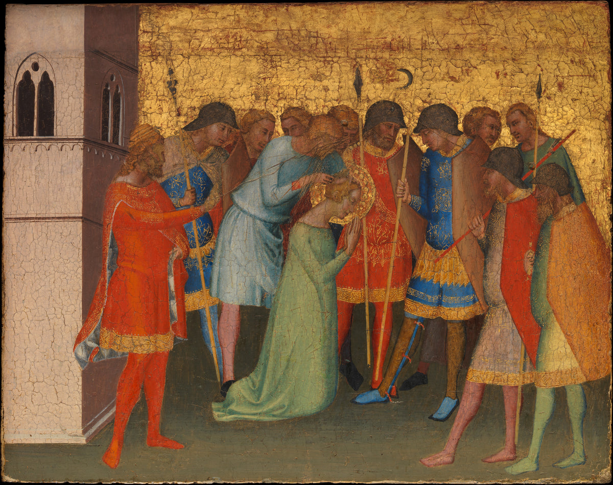 Saint Reparata Being Prepared for Execution by Bernardo Daddi - Tempera canvas print