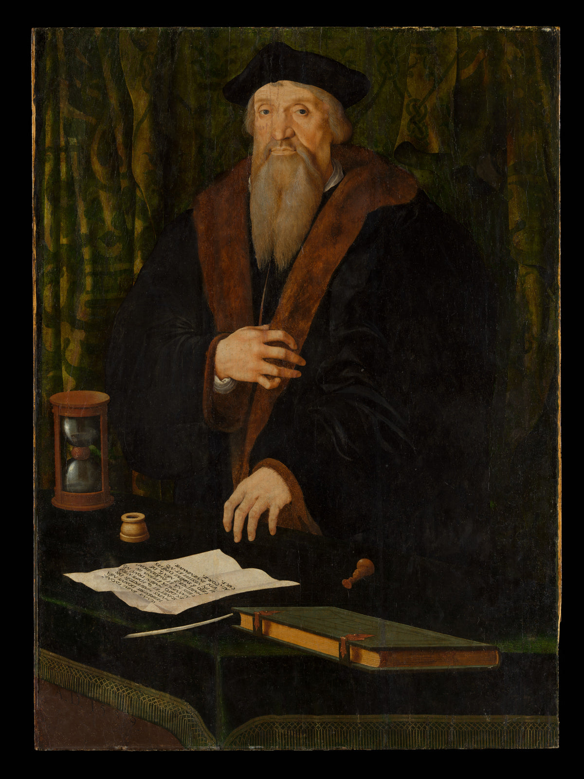 Portrait of a Man, Possibly Jean de Langeac died 1541, Bishop of Limoges by Netherlandish Painter - Classic Art canvas print