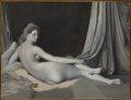 Odalisque in Grisaille by Jean Auguste Dominique Ingres - Oil Painting canvas print