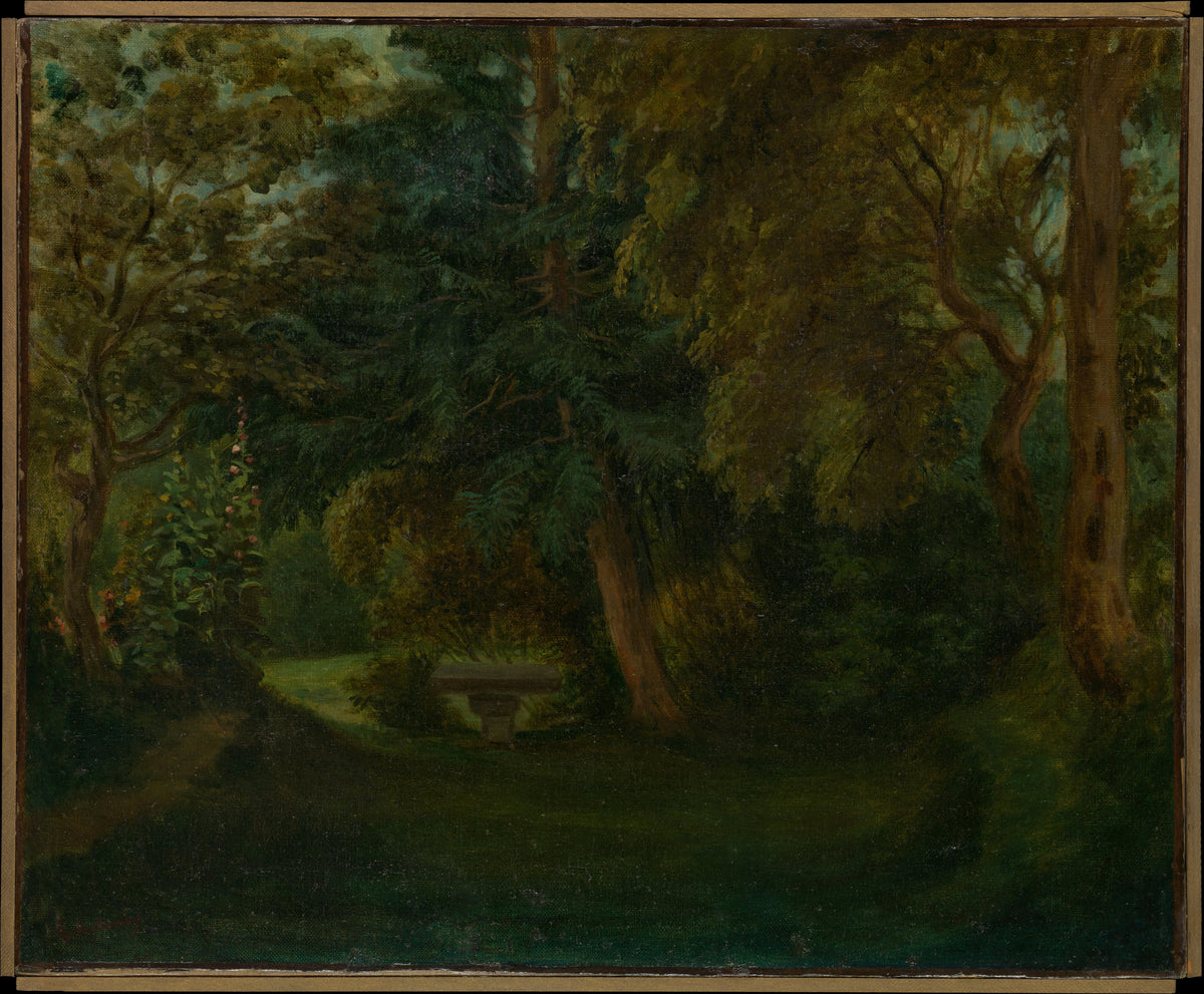 George Sand's Garden at Nohant by Eugène Delacroix - Romantic canvas print