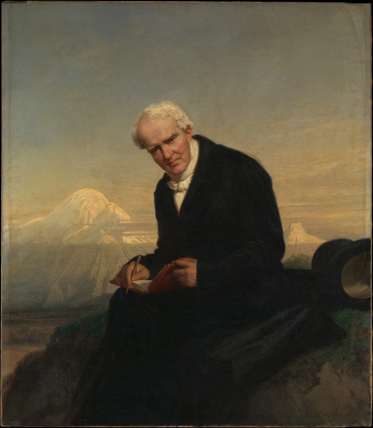 Baron Alexander von Humboldt 17691859 by Julius Schrader - Oil Painting canvas print