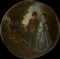 The Cascade by Antoine Watteau - Classic Art canvas print