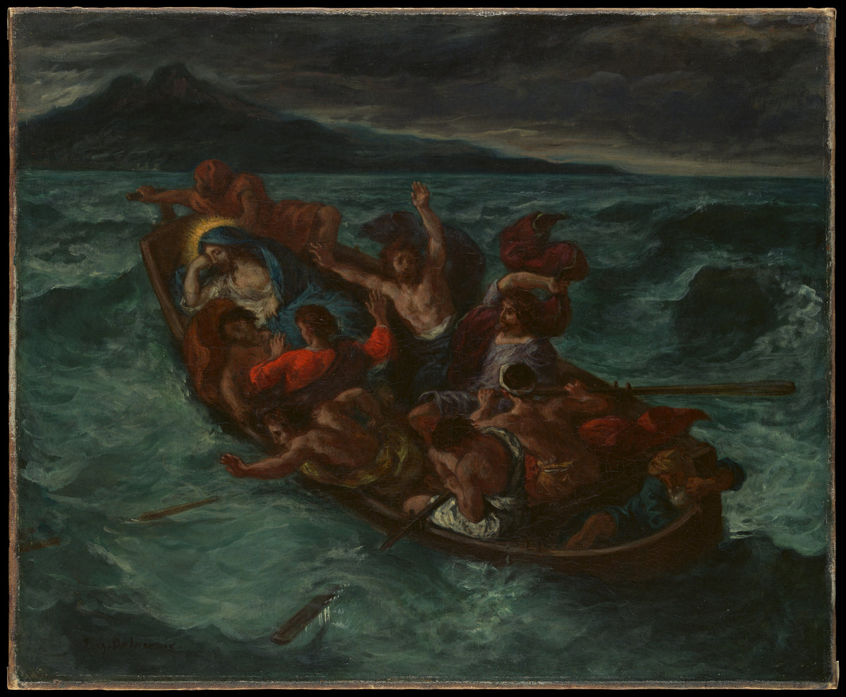 Christ Asleep during the Tempest by Eugène Delacroix - Romantic canvas print