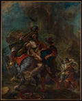 The Abduction of Rebecca by Eugène Delacroix - Romantic canvas print