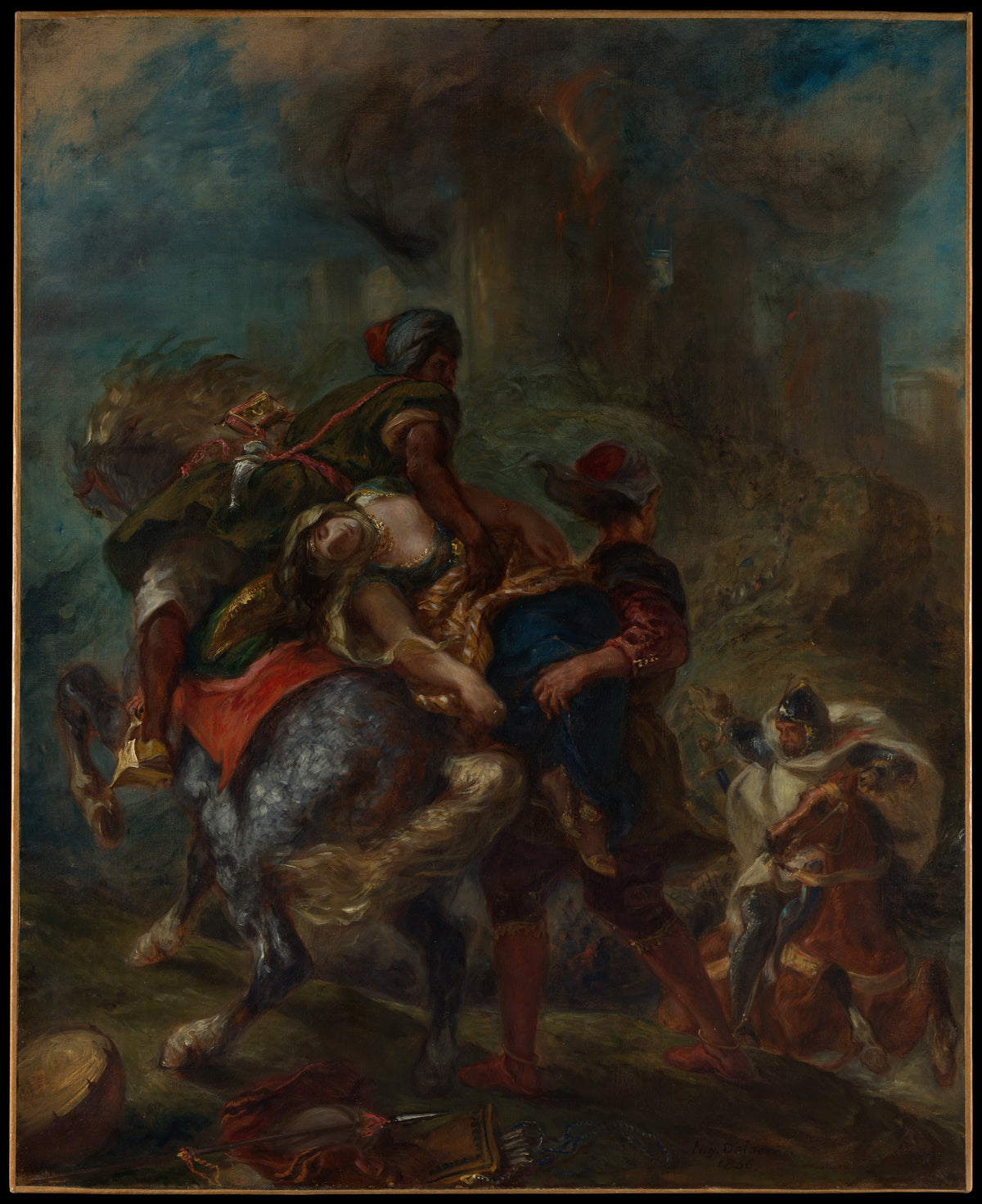 The Abduction of Rebecca by Eugène Delacroix - Romantic canvas print