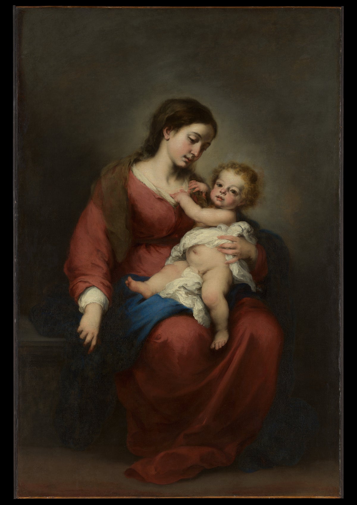 Virgin and Child by Bartolomé Estebán Murillo - Oil Painting canvas print