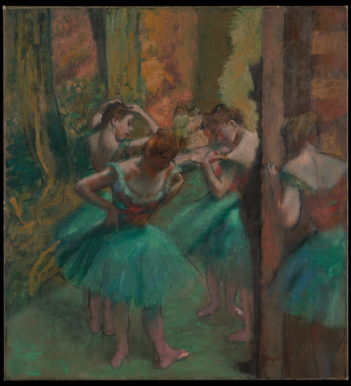 Dancers, Pink and Green by Edgar Degas - Impressionist canvas print
