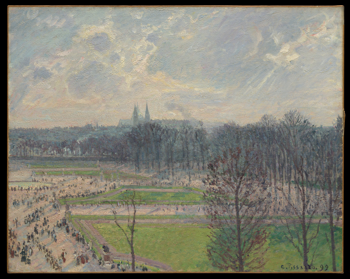 The Garden of the Tuileries on a Winter Afternoon by Camille Pissarro - Impressionist canvas print